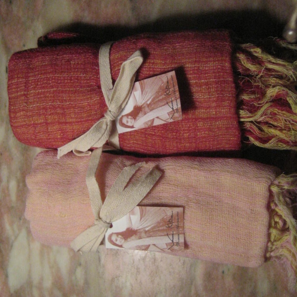Two 100% Cotton Shawl/Scarf